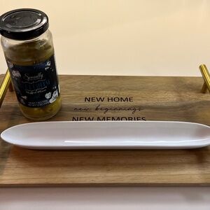 White ceramic olive tray - World Market brand